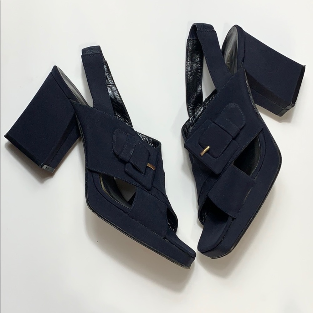 Enzo Angiolini Sandals Chunky Heels Vero Cuoio